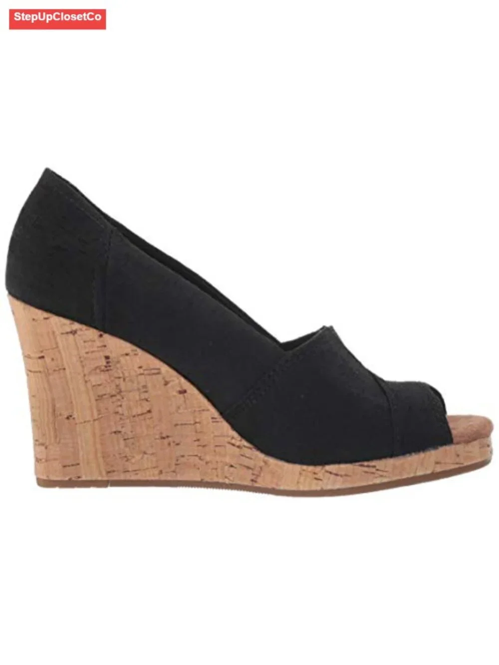 Canvas Espadrille Wedge Sandal with Ankle Strap